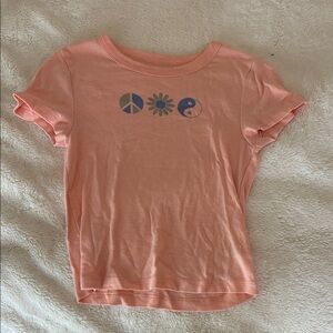 American Eagle Outfitters Peach Graphic Tee